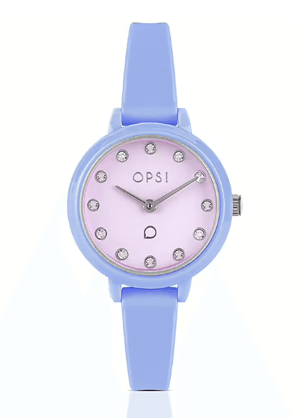 Ops Object - Orologio PRECIOUS ROUND con cinturino in silicone indaco