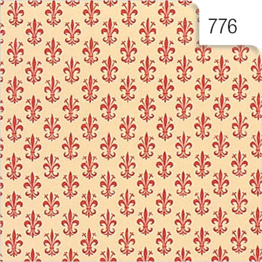 ROTOLO CARTARIVESTO 50X500CM GIGLIO ROSSO LAVABILE REX58