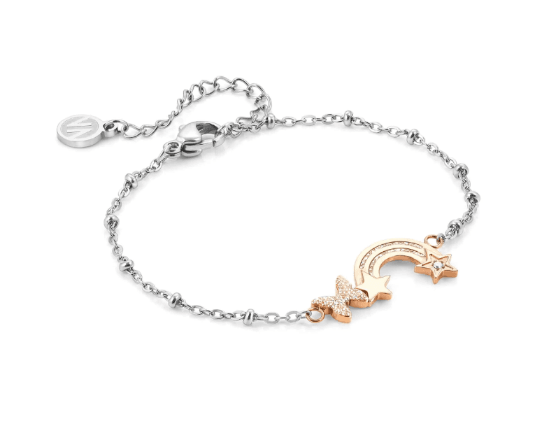 NOMINATION - BRACCIALE HAPPYWORLD ARCOBALENO E FARFALLA