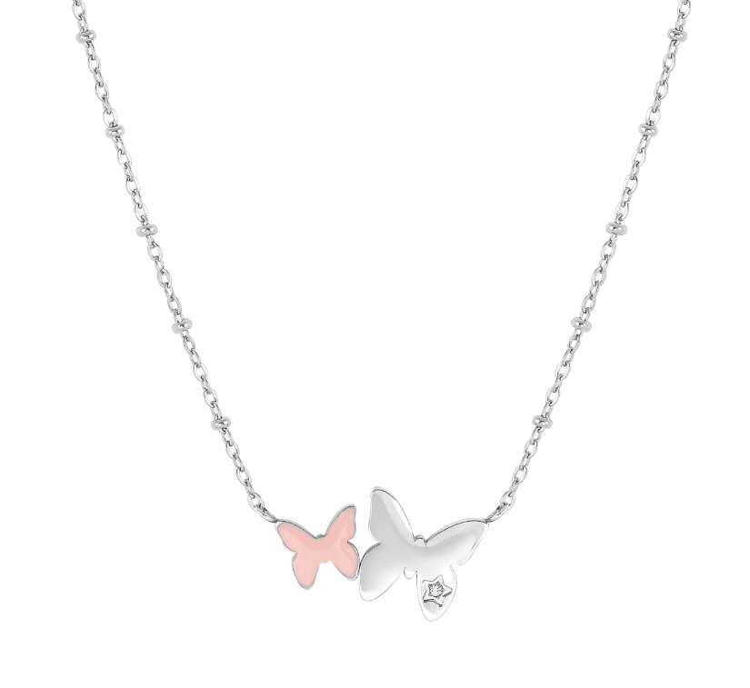 NOMINATION - COLLANA HAPPYWORLD FARFALLE CON SMALTO
