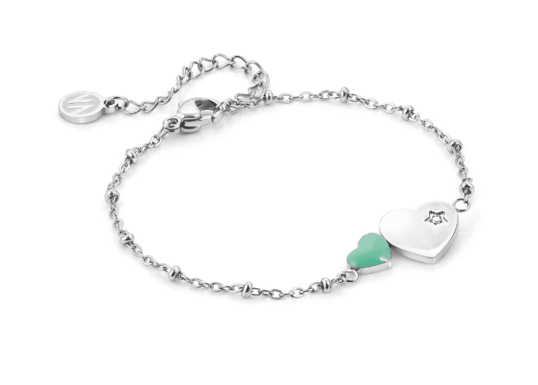 NOMINATION - BRACCIALE HAPPYWORLD CUORI CON SMALTO in Bracciali Alba Gioielli - Casoria, commercioVirtuoso.it