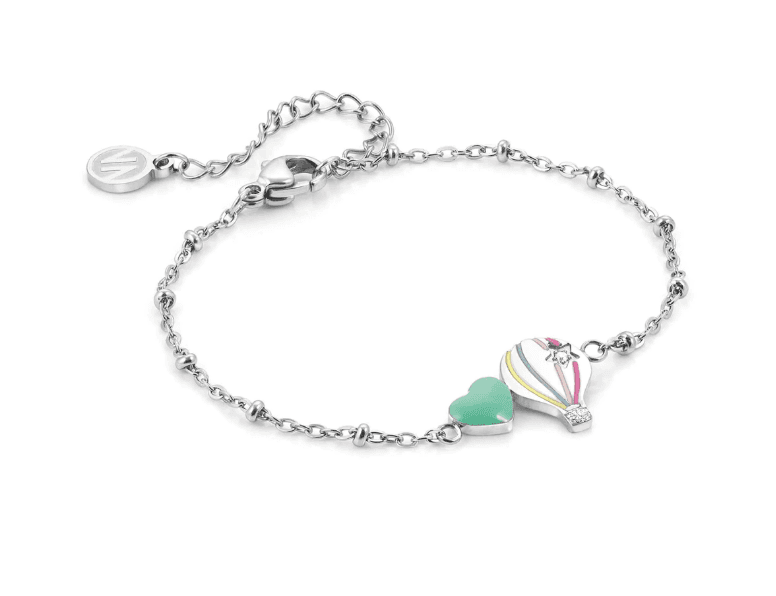 NOMINATION - BRACCIALE HAPPYWORLD MONGOLFIERA CON SMALTO in Bracciali Alba Gioielli - Casoria, commercioVirtuoso.it
