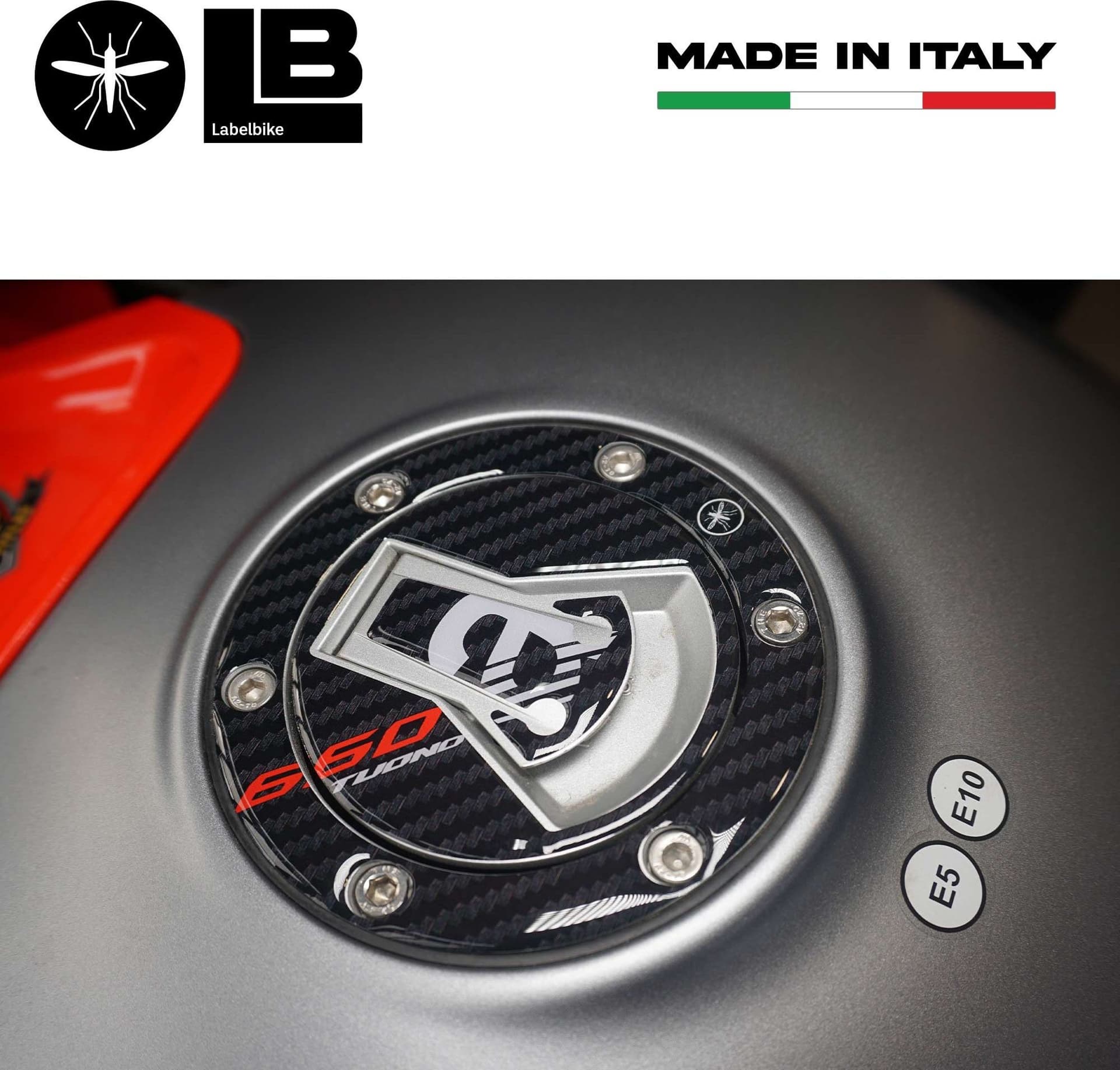 Kit completo adesivi 3D per moto compatibili con Aprilia Tuono 660 rosso 2021-23 in Decalcomanie adesivi e magneti LabelBike - Bibbiano, commercioVirtuoso.it