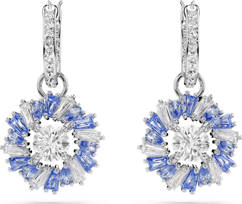 SWAROVSKI -  Orecchini pendenti Idyllia Fiore, Blu, Placcato rodio in Orecchini Alba Gioielli - Casoria, commercioVirtuoso.it