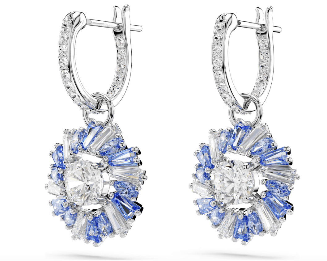 SWAROVSKI -  Orecchini pendenti Idyllia Fiore, Blu, Placcato rodio in Orecchini Alba Gioielli - Casoria, commercioVirtuoso.it