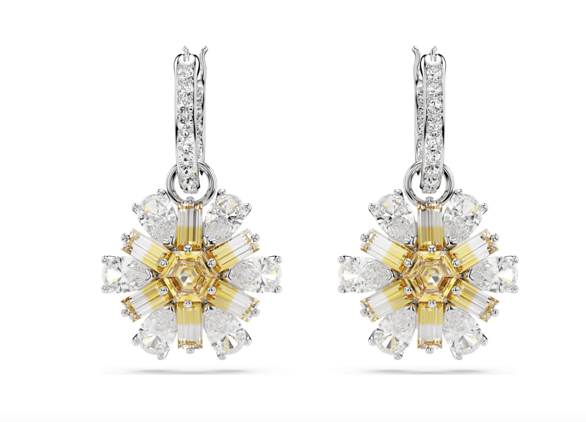 SWAROVSKI -  Orecchini pendenti Idyllia Fiore, Gialli, Placcato rodio in Orecchini Alba Gioielli - Casoria, commercioVirtuoso.it