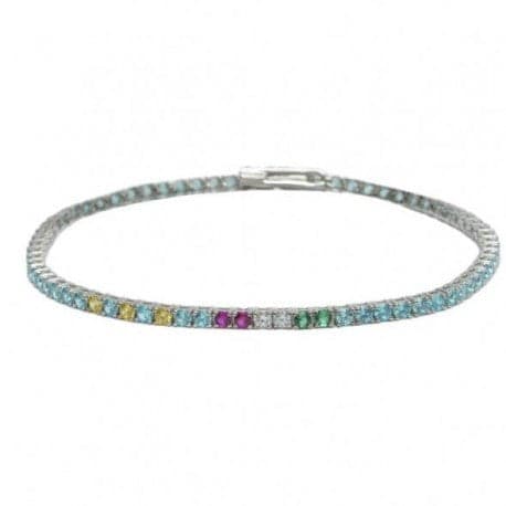Amen - Bracciale Tennis Zirconi Multicolor