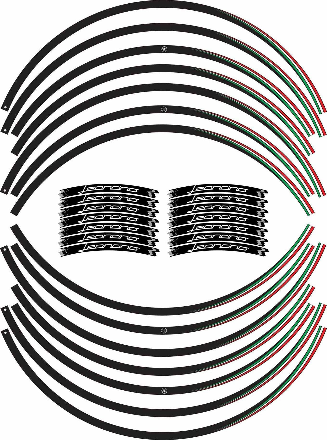 Kit strisce adesive cerchi 17" moto compatibili con Benelli Leoncino 500 e 800 in Decalcomanie adesivi e magneti LabelBike - Bibbiano, commercioVirtuoso.it