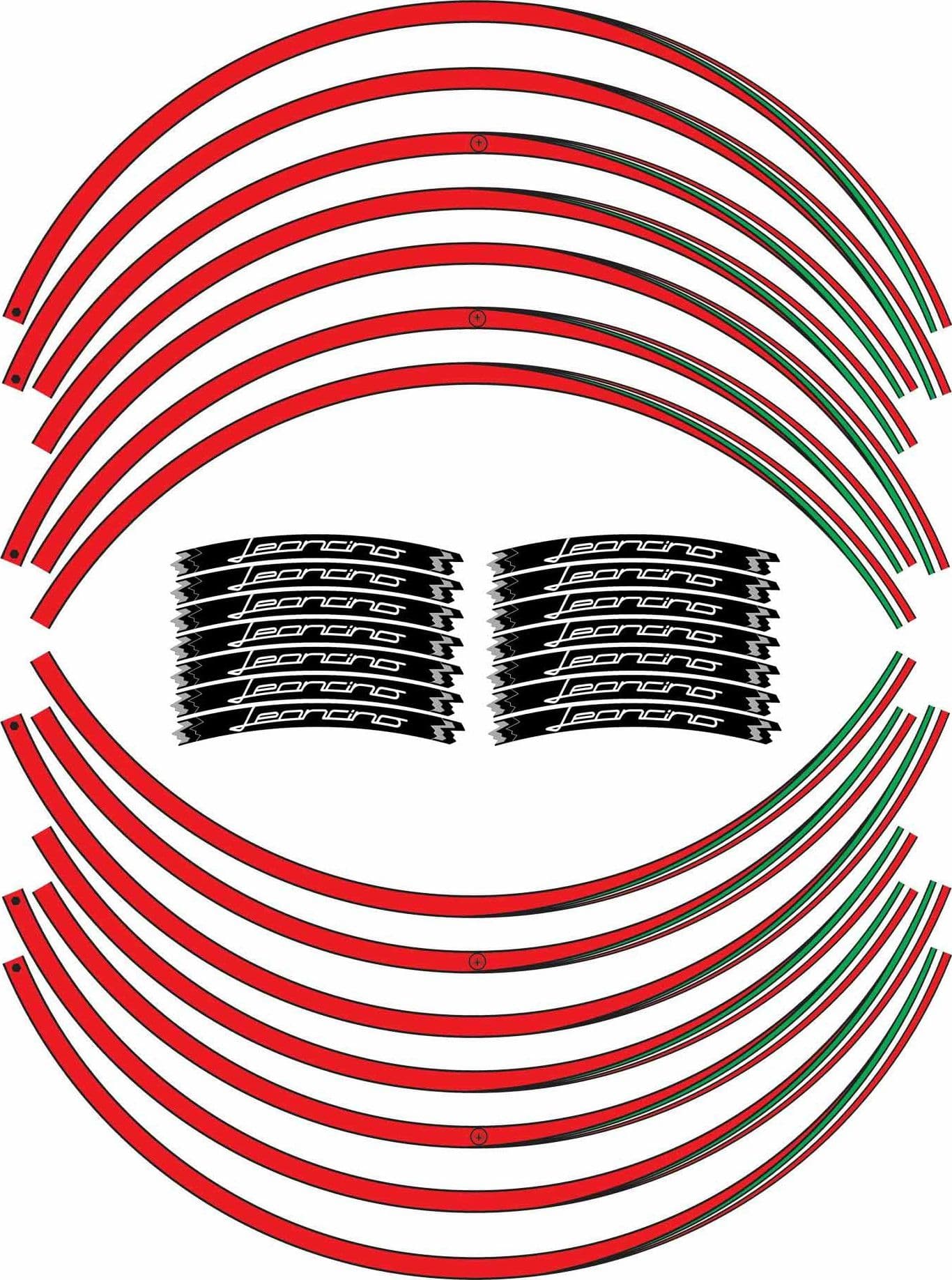 Kit strisce adesive cerchi 17" moto compatibili con Benelli Leoncino 500 e 800 in Decalcomanie adesivi e magneti LabelBike - Bibbiano, commercioVirtuoso.it