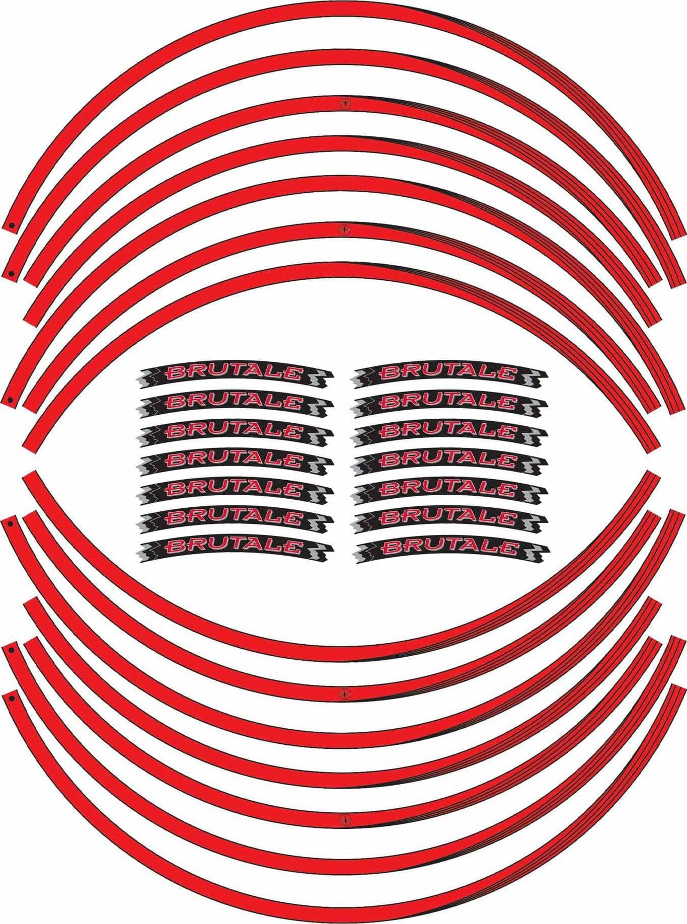 Kit strisce adesive cerchi ruote moto 17" compatibili con MV Agusta Brutale in Decalcomanie adesivi e magneti LabelBike - Bibbiano, commercioVirtuoso.it