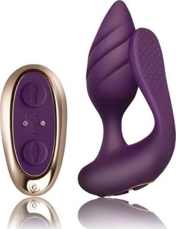 Cocktail plug anale potente con spina 10 X vibrazioni viola telecomando USB IPX7 in prodotto Erosdom - Palmi, commercioVirtuoso.it