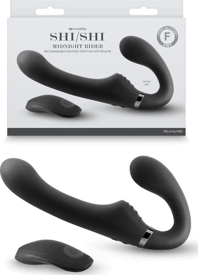 Strap on SHI/SHI Midnight Strap-On Vibrante Wireless Ricaricabile 21, 3 cm circa in prodotto Erosdom - Palmi, commercioVirtuoso.it