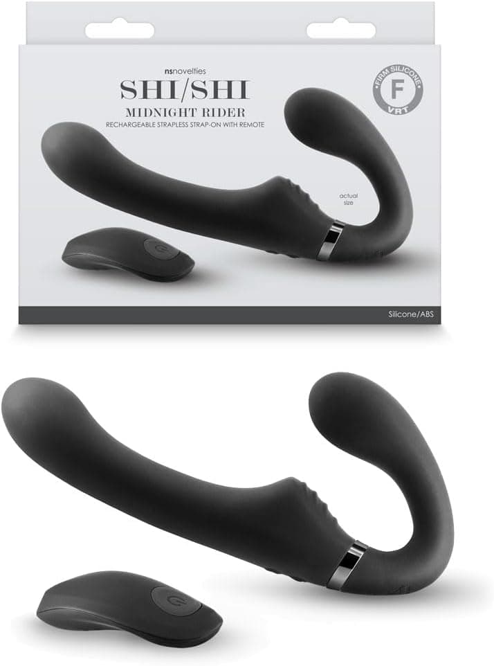 Strap on SHI/SHI Midnight Strap-On Vibrante Wireless Ricaricabile 21, 3 cm circa in prodotto Erosdom - Palmi, commercioVirtuoso.it