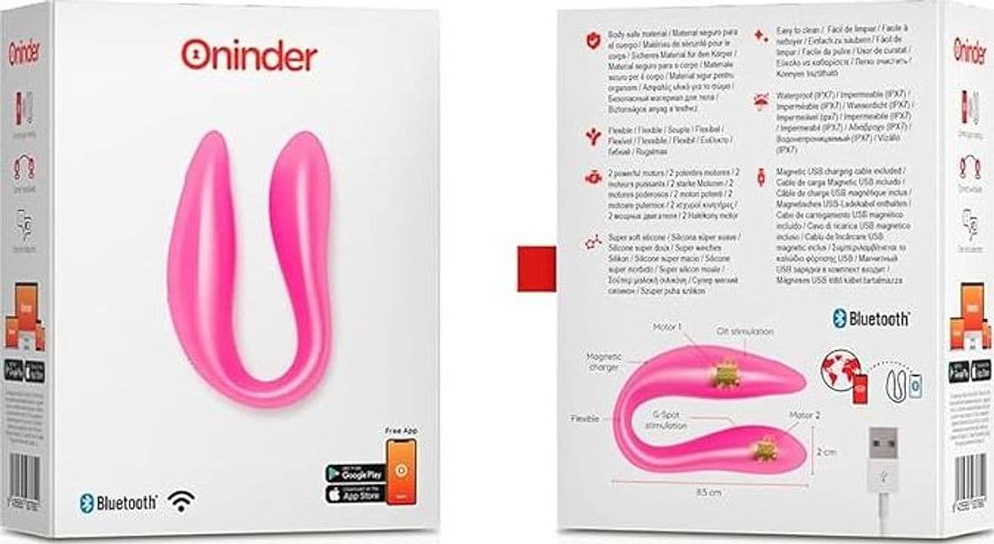 Oninder Lisboa stimolatore punto G e clitoride rosa controllo app bluetooth in prodotto Erosdom - Palmi, commercioVirtuoso.it