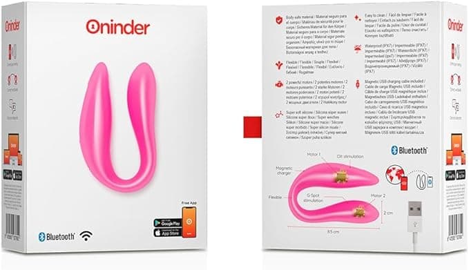 Oninder Lisboa stimolatore punto G e clitoride rosa controllo app bluetooth in prodotto Erosdom - Palmi, commercioVirtuoso.it