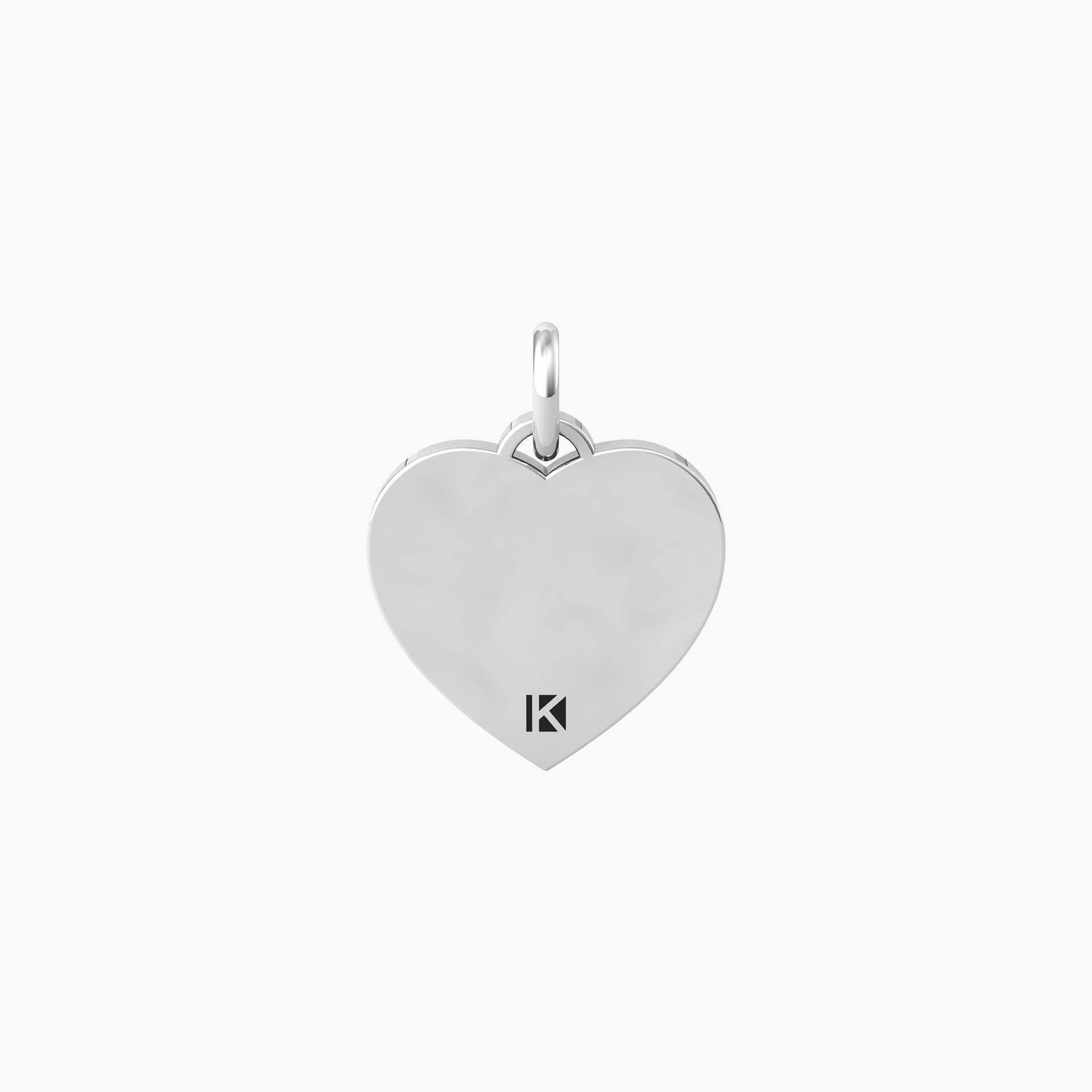 Kidult -  Ciondolo cuore con scritta amica e cristallo - AMICA | SEMPRE ACCANTO in Bracciali Alba Gioielli - Casoria, commercioVirtuoso.it