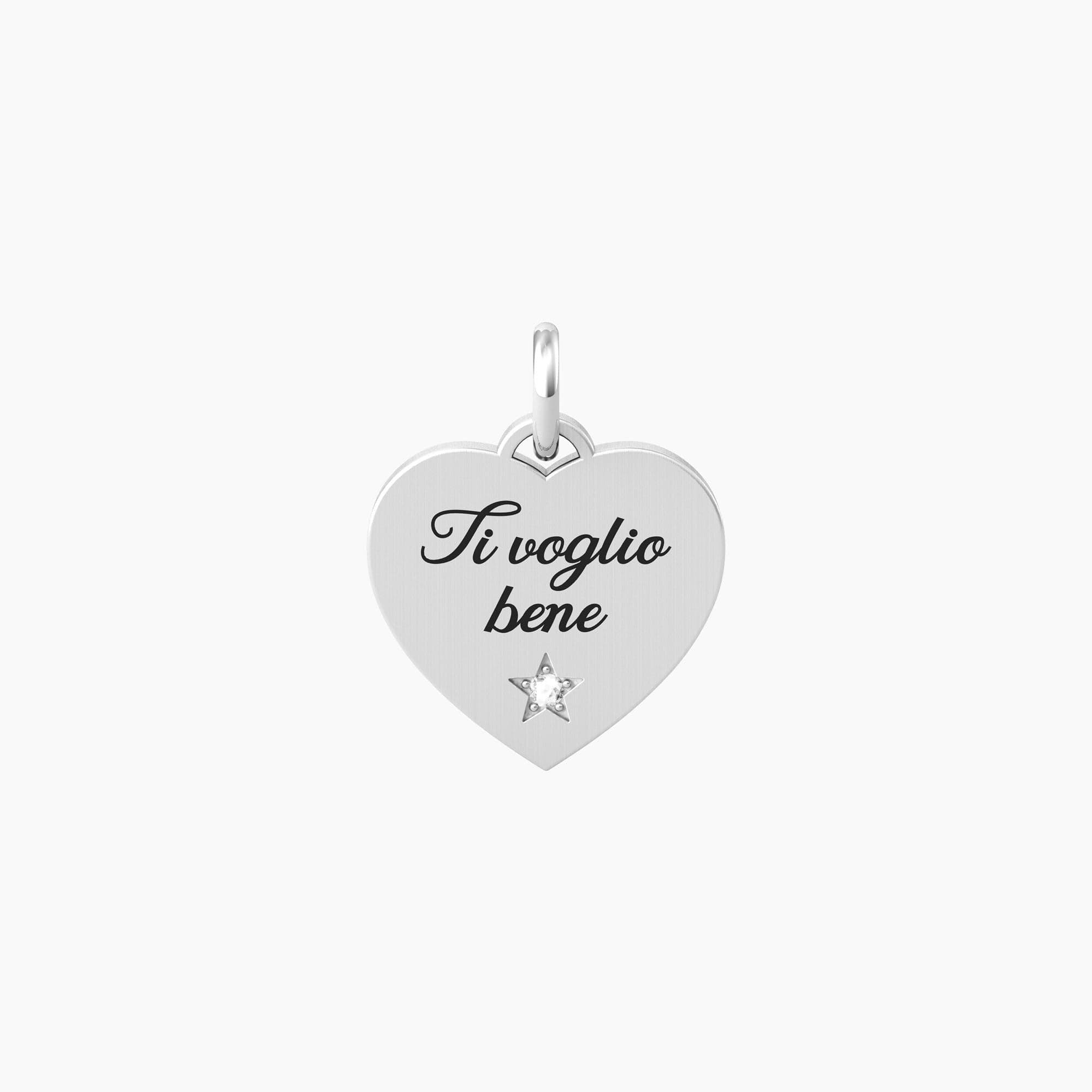 Kidult -  Ciondolo cuore con scritta ti voglio bene