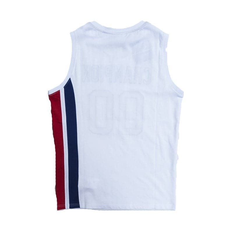 CHAMPION Canotta Tipo Basket Uomo Champion Tank Top Mesh "reverse Weave" White/royal/red Unico da uomo in T-Shirt Drestige - Casamassima, commercioVirtuoso.it