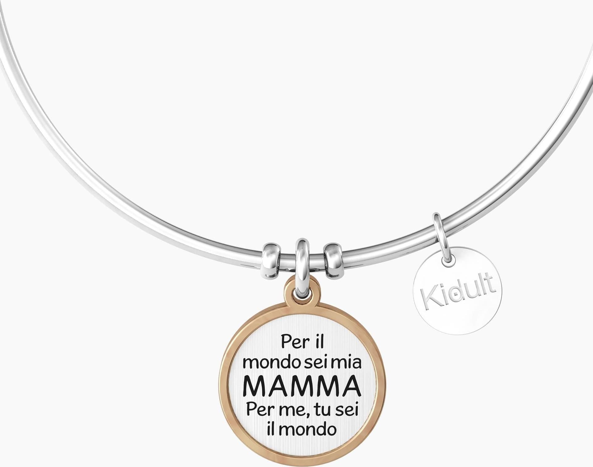 Kidult -  Bracciale rigido donna con cuore inciso - CUORE | MAMMA SEI IL MONDO in Bracciali Alba Gioielli - Casoria, commercioVirtuoso.it