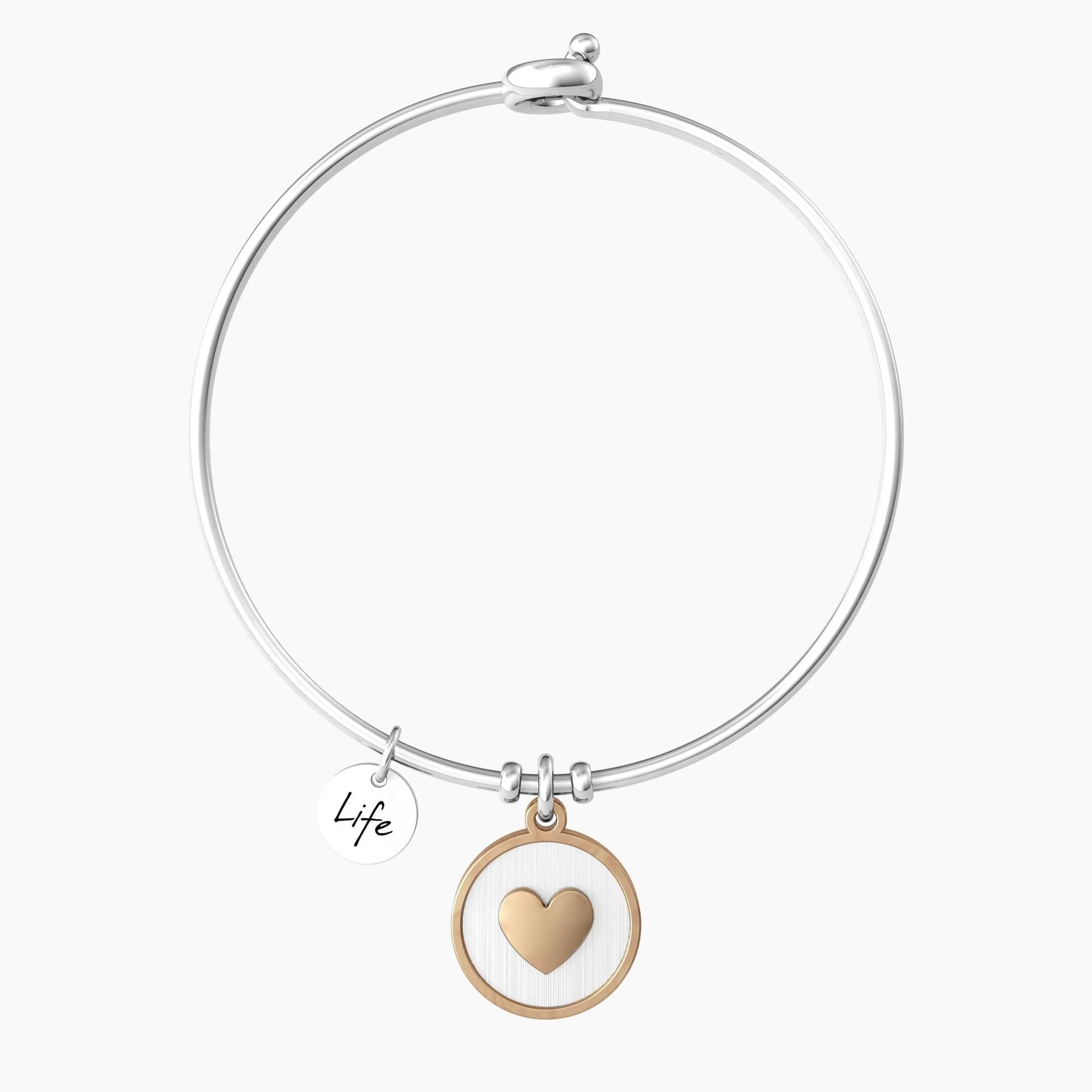 Kidult -  Bracciale rigido donna con cuore inciso - CUORE | MAMMA SEI IL MONDO in Bracciali Alba Gioielli - Casoria, commercioVirtuoso.it