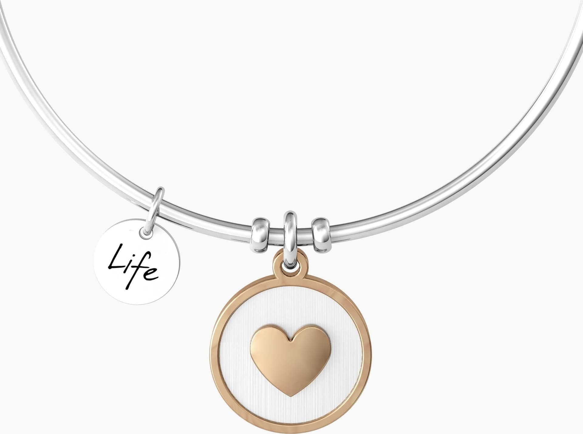 Kidult -  Bracciale rigido donna con cuore inciso - CUORE | MAMMA SEI IL MONDO in Bracciali Alba Gioielli - Casoria, commercioVirtuoso.it