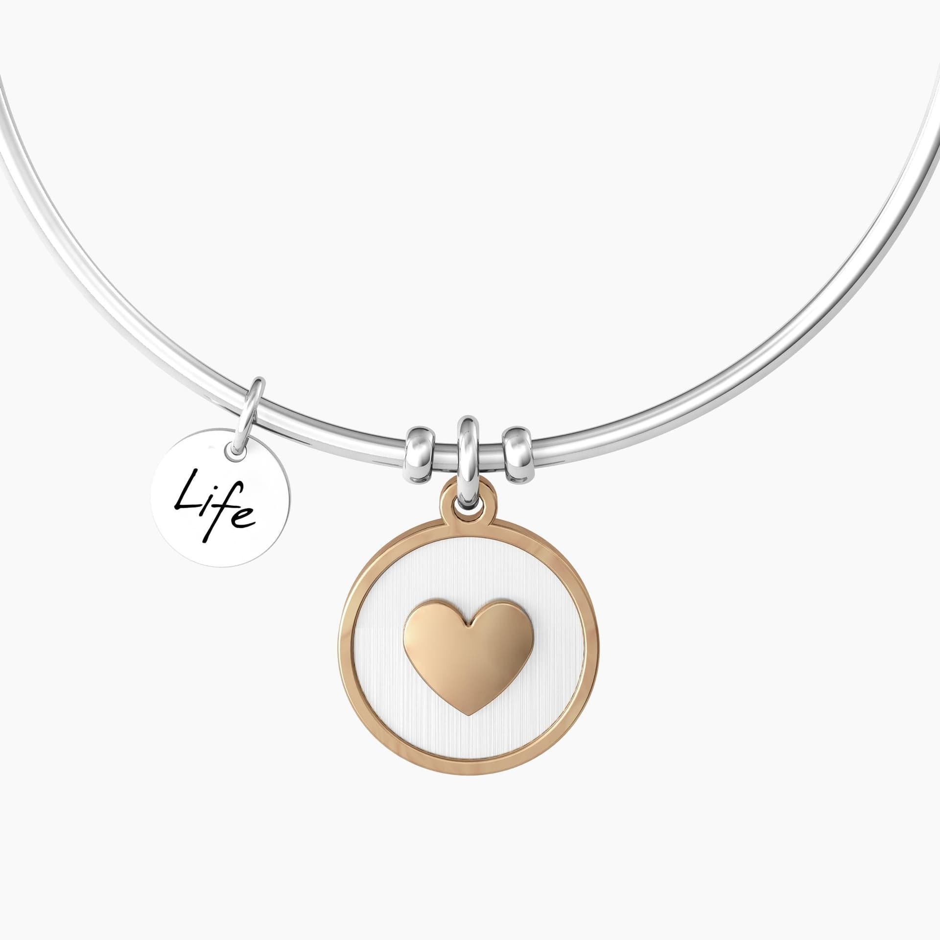 Kidult -  Bracciale rigido donna con cuore inciso - CUORE | MAMMA SEI IL MONDO in Bracciali Alba Gioielli - Casoria, commercioVirtuoso.it