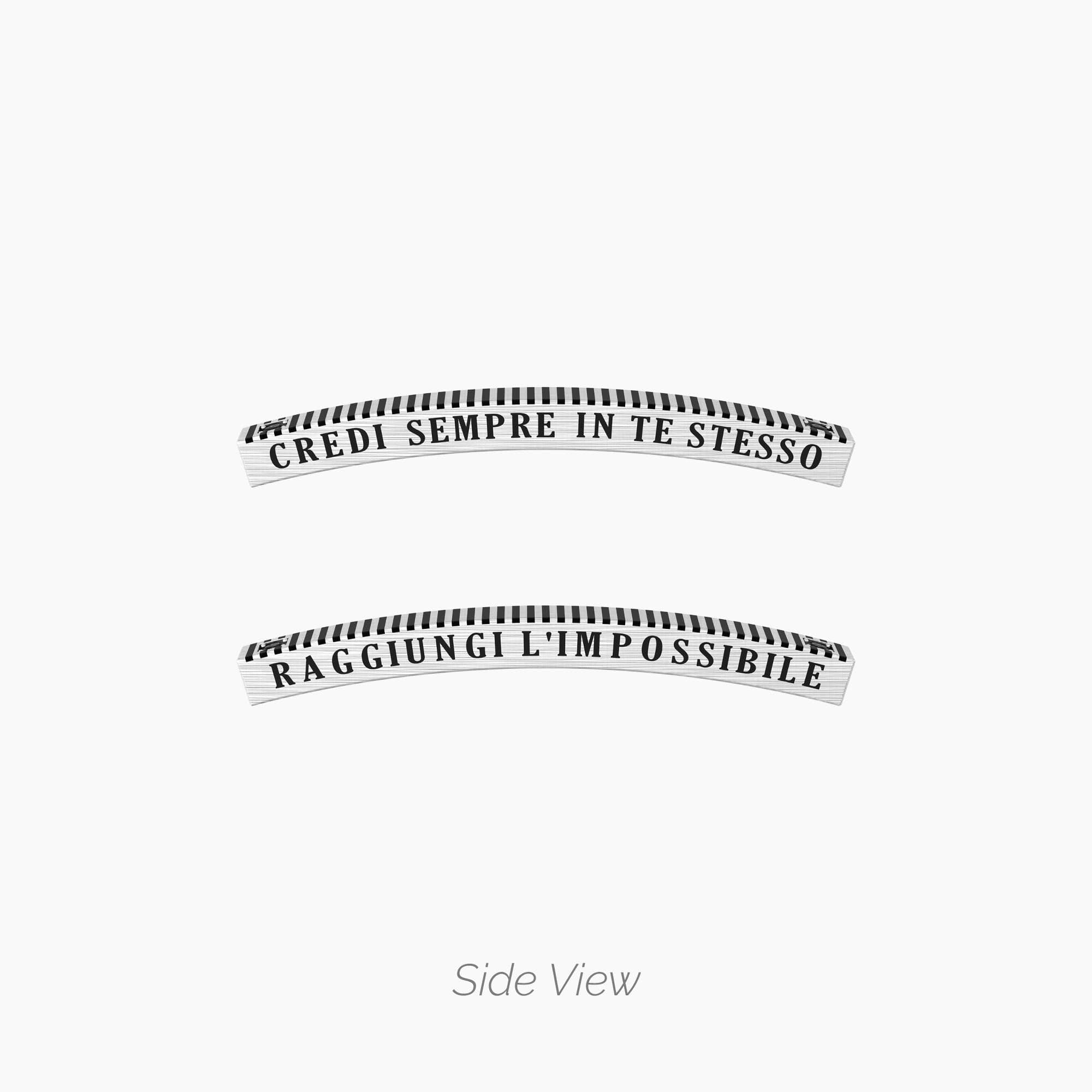 Kidult -  Bracciale elastico uomo con pietre e piastra - CREDI SEMPRE IN TE STESSO in Bracciali Alba Gioielli - Casoria, commercioVirtuoso.it