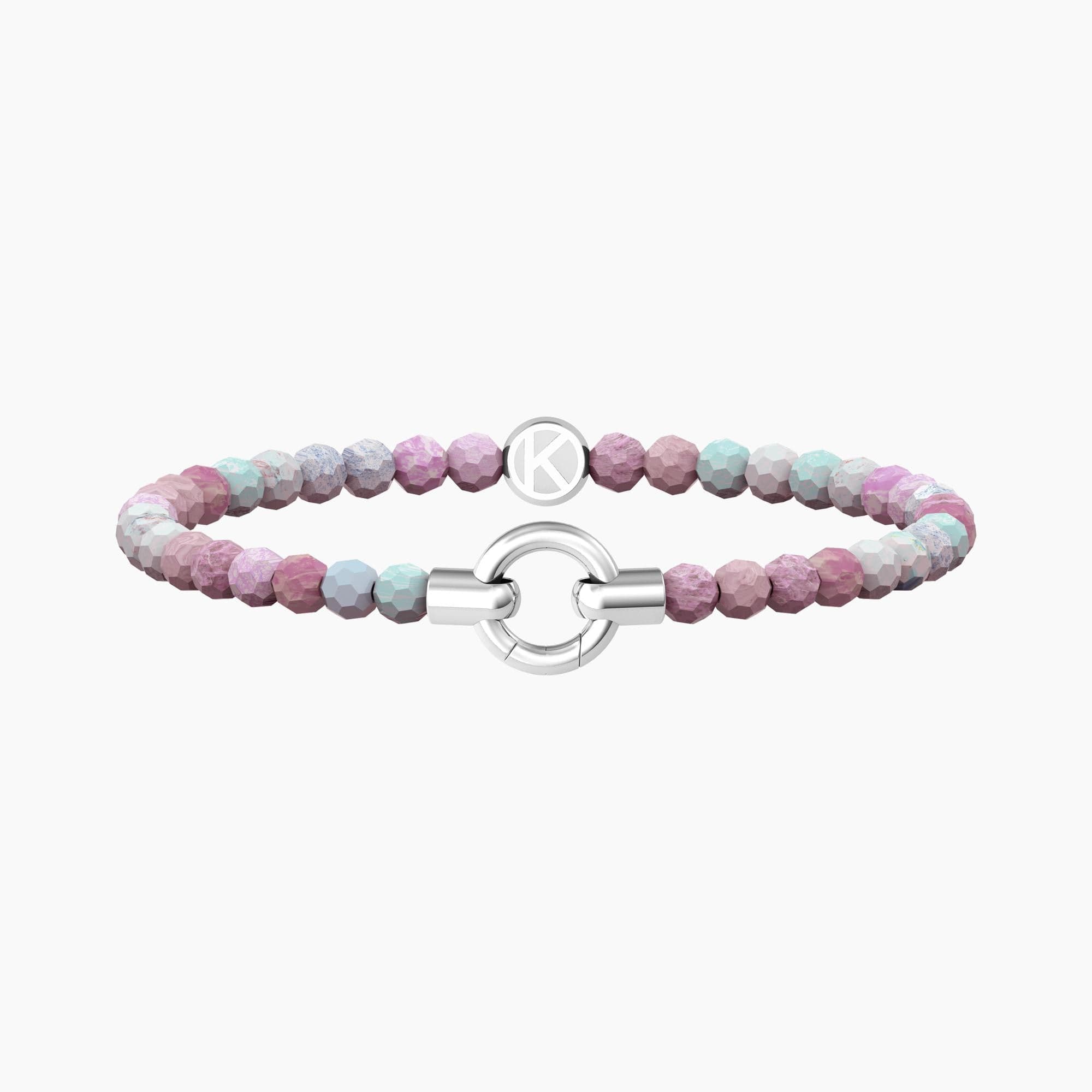 Kidult - Bracciale in acciaio componibile con agata rosa striata MAMANONMAMA in Bracciali Alba Gioielli - Casoria, commercioVirtuoso.it