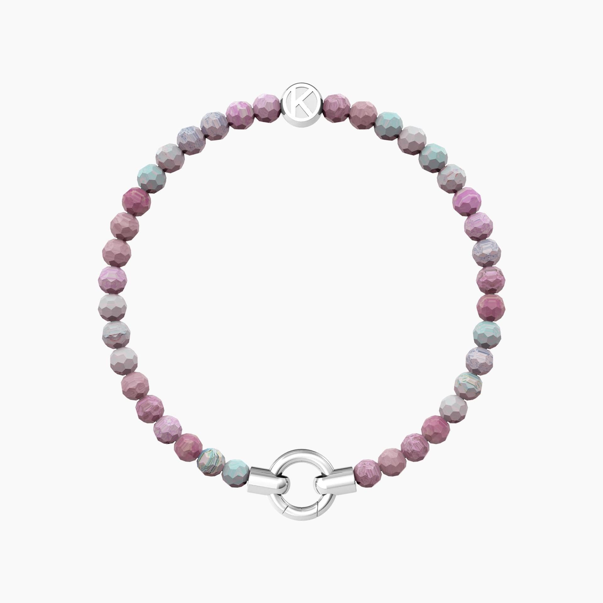 Kidult - Bracciale in acciaio componibile con agata rosa striata MAMANONMAMA in Bracciali Alba Gioielli - Casoria, commercioVirtuoso.it