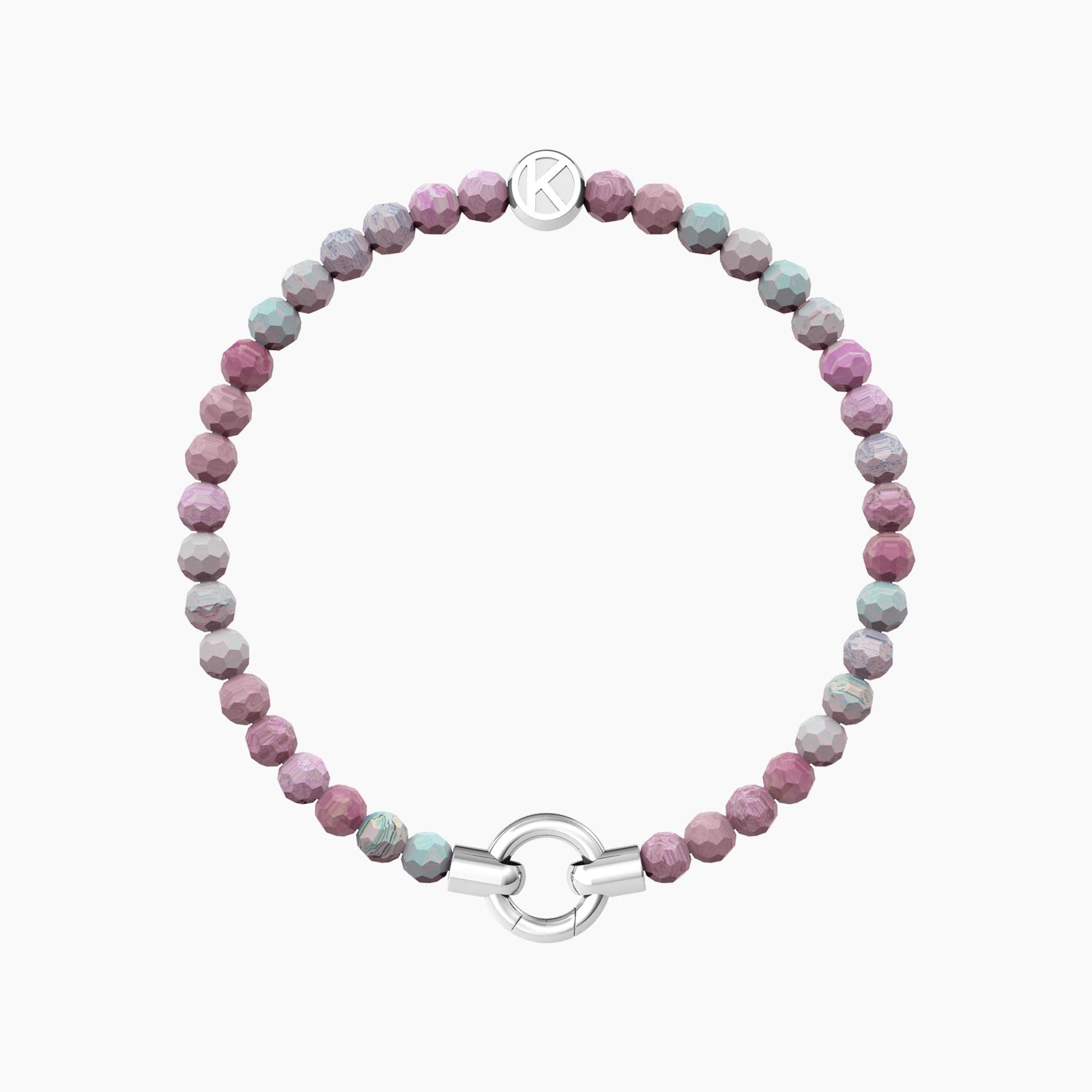 Kidult - Bracciale in acciaio componibile con agata rosa striata MAMANONMAMA in Bracciali Alba Gioielli - Casoria, commercioVirtuoso.it