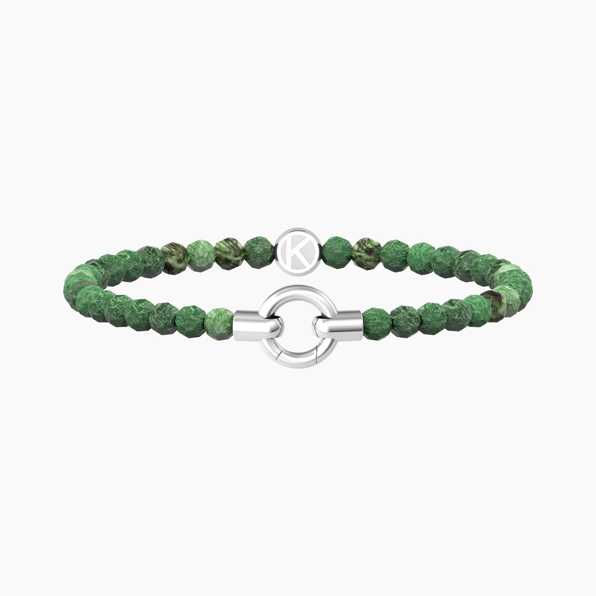 Kidult - Bracciale in acciaio componibile con agata verde striata MAMANONMAMA in Bracciali Alba Gioielli - Casoria, commercioVirtuoso.it