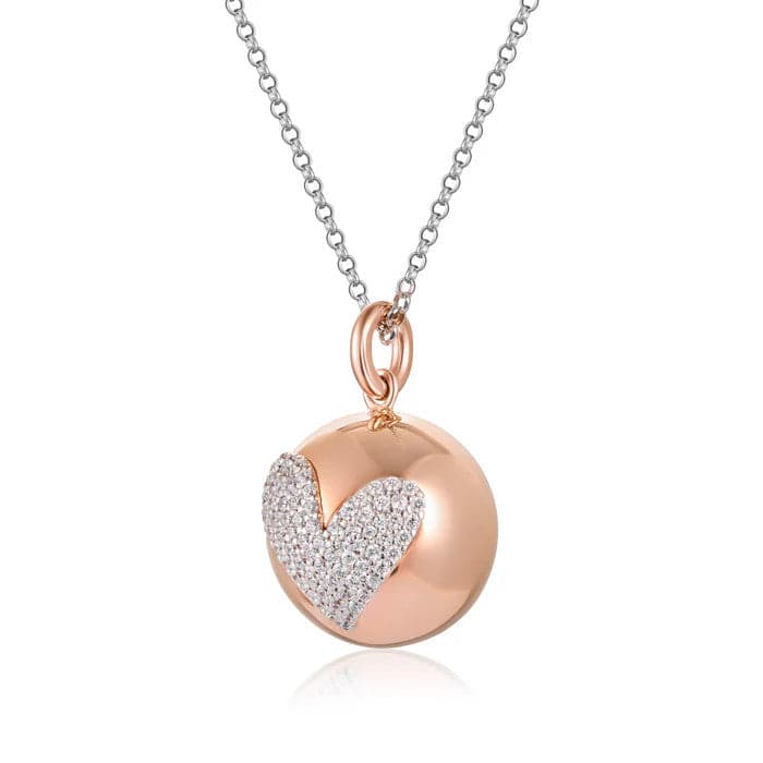 ROBERTO GIANNOTTI - COLLANA CHIAMA ANGELI IN ARGENTO ROSATO E CUORE DI ZIRCONI in Collane Alba Gioielli - Casoria, commercioVirtuoso.it