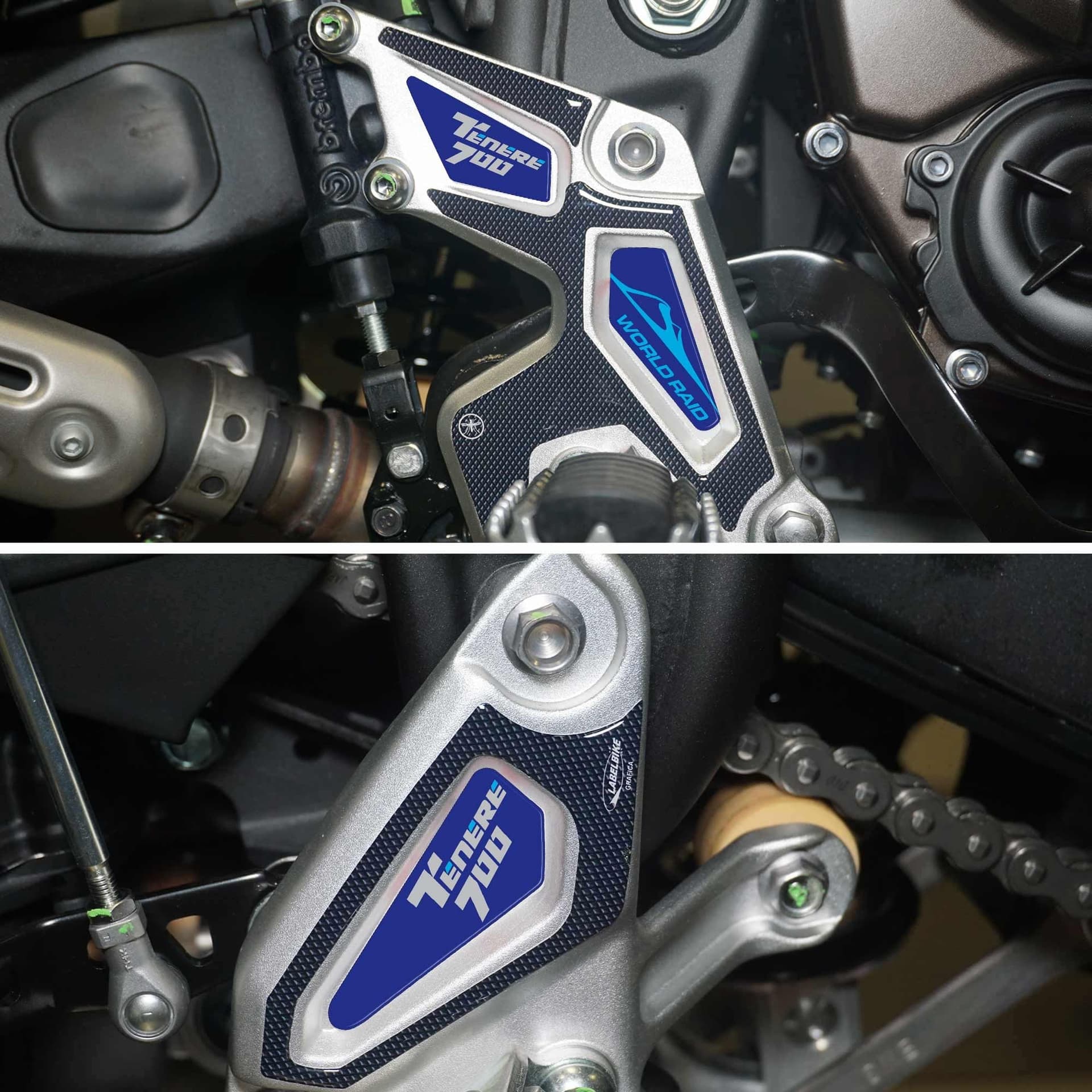 Kit Adesivi gel 3D protezioni battitacco compatibili con Yamaha Tenere 700 2022 in Decalcomanie adesivi e magneti LabelBike - Bibbiano, commercioVirtuoso.it