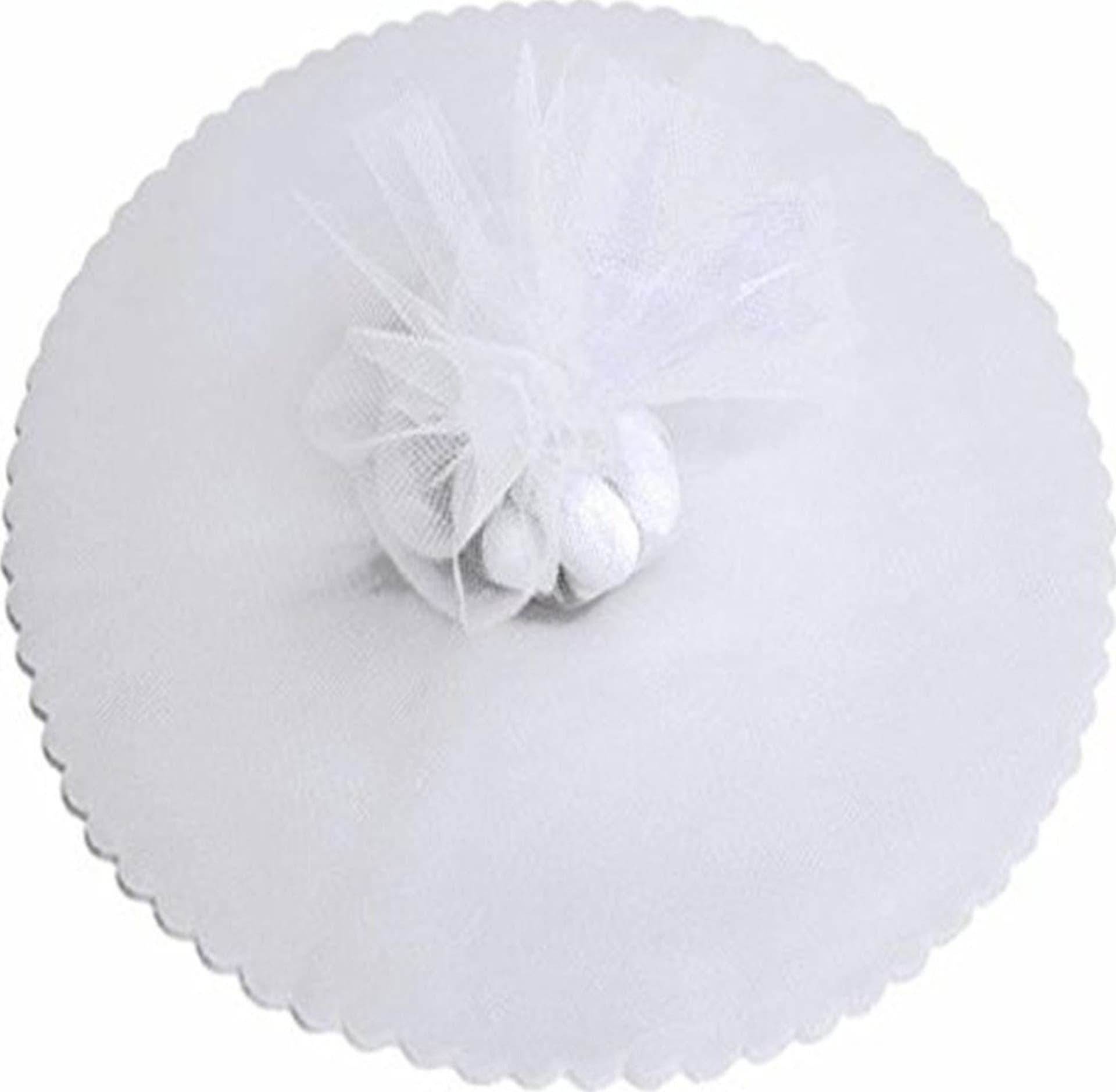 50 VELI TULLE PER BOMBONIERE TONDO ORGANZA MATRIMONI BATTESIMI LAUREE CONFETTI - 16