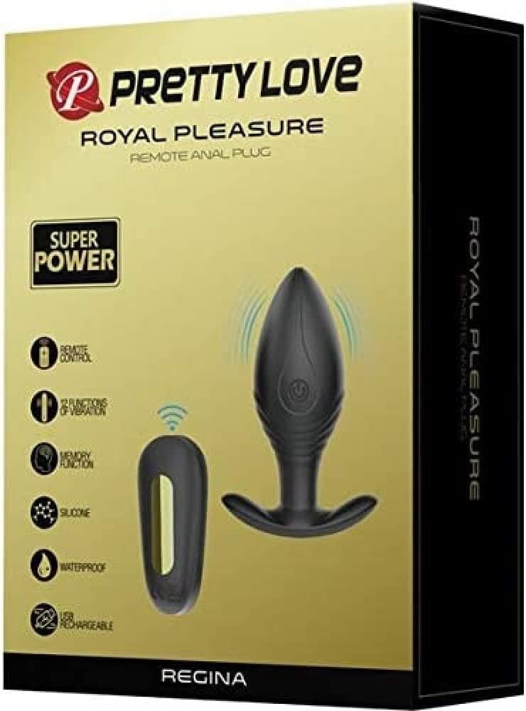 Super Potente plug anale Regina 12 X vibrazioni nero telecomando USB IPX7 memory in prodotto Erosdom - Palmi, commercioVirtuoso.it