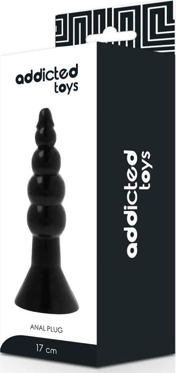 Plug anale progressivo XL super morbido 17 cm con base nero Addicted toys in prodotto Erosdom - Palmi, commercioVirtuoso.it