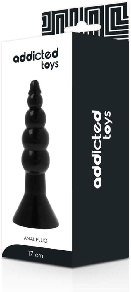 Plug anale progressivo XL super morbido 17 cm con base nero Addicted toys in prodotto Erosdom - Palmi, commercioVirtuoso.it