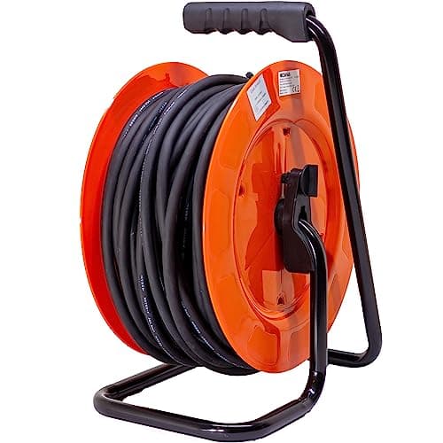 Avvolgicavo industriale IP44 - 2 prese CEE, 1 presa Schuko - 30 metri 220V - Cavo in Neoprene H07Rn-f in Bobine per cavo Elettrowatt - San Severino Marche, commercioVirtuoso.it
