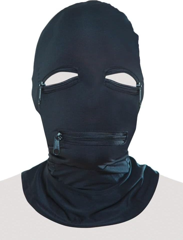 Maschera Zipper face Pipedream nera per privazione sensoriale fetish bondage in prodotto Erosdom - Palmi, commercioVirtuoso.it