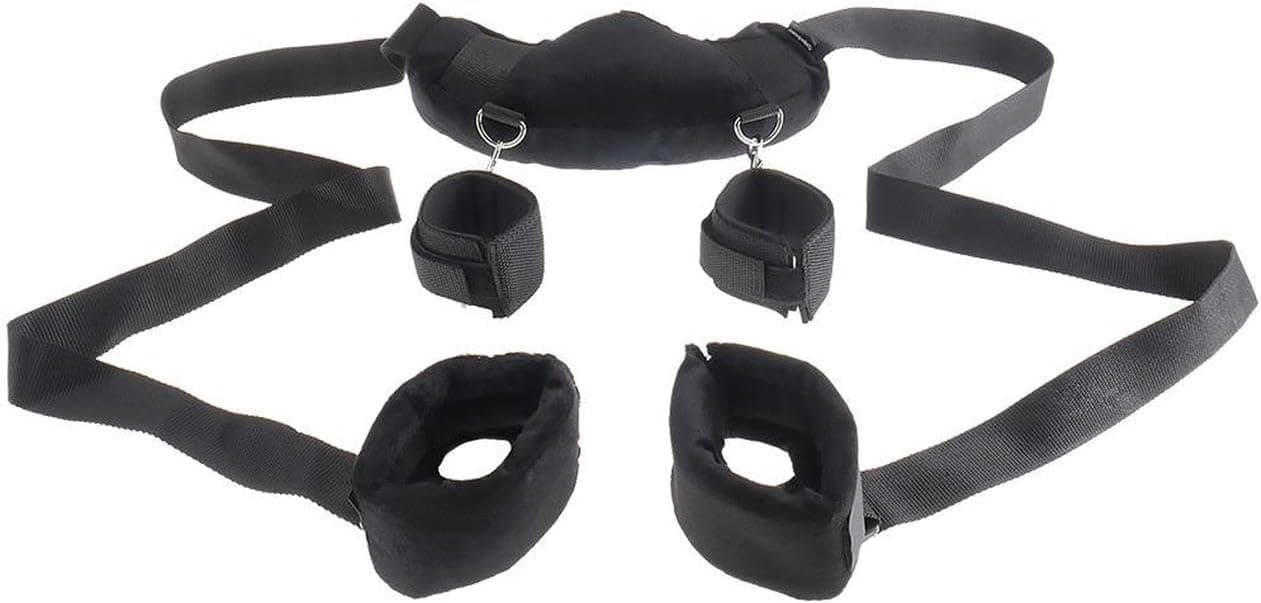 Bondage Master set blocco posizioni nero regolabile ideale per BDSM e fetish in prodotto Erosdom - Palmi, commercioVirtuoso.it
