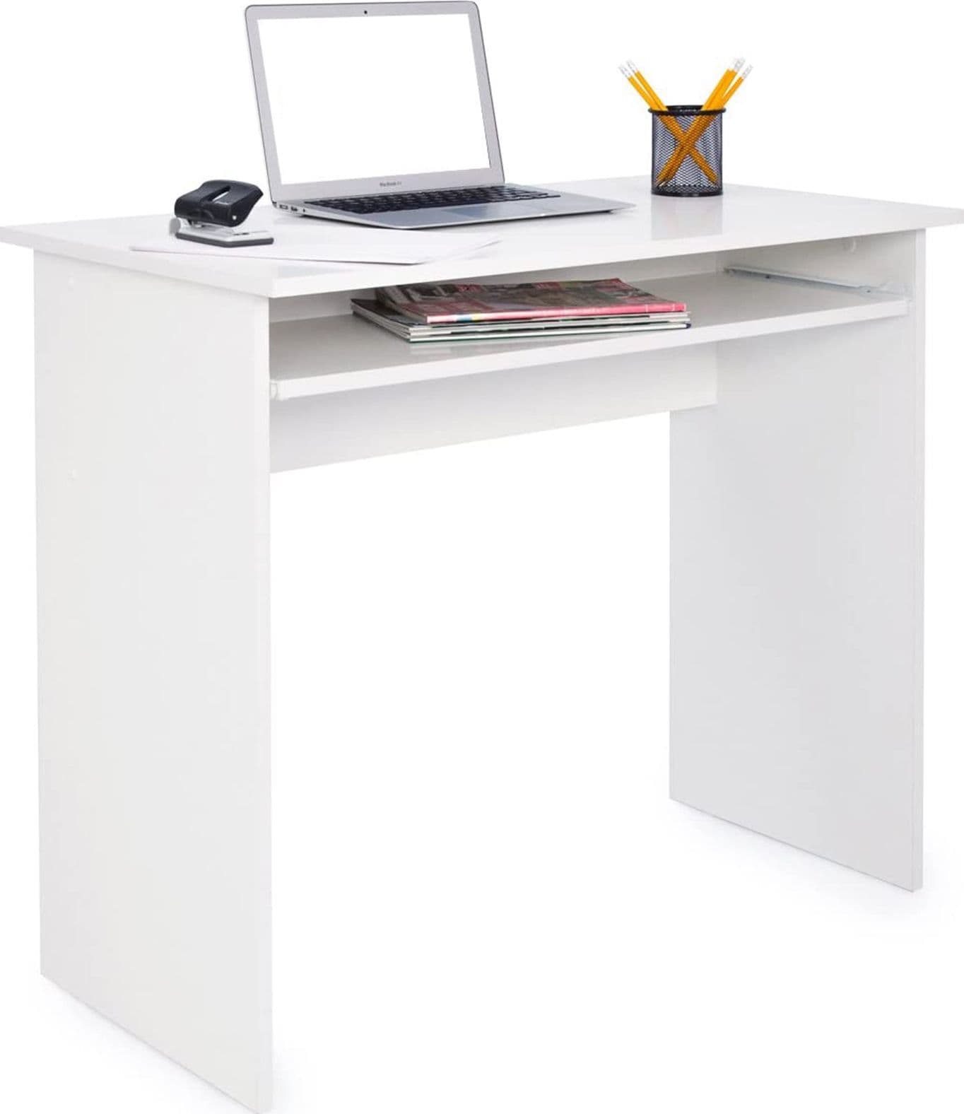 Scrivania con vano estraibile 81 x 52 cm postazione porta PC per cameretta Made in Italy - 7
