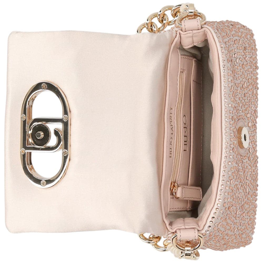 Liu Jo borsa a tracolla cipria crossbody con strass LaPuffy AA5269T0374 Borse Liu Jo