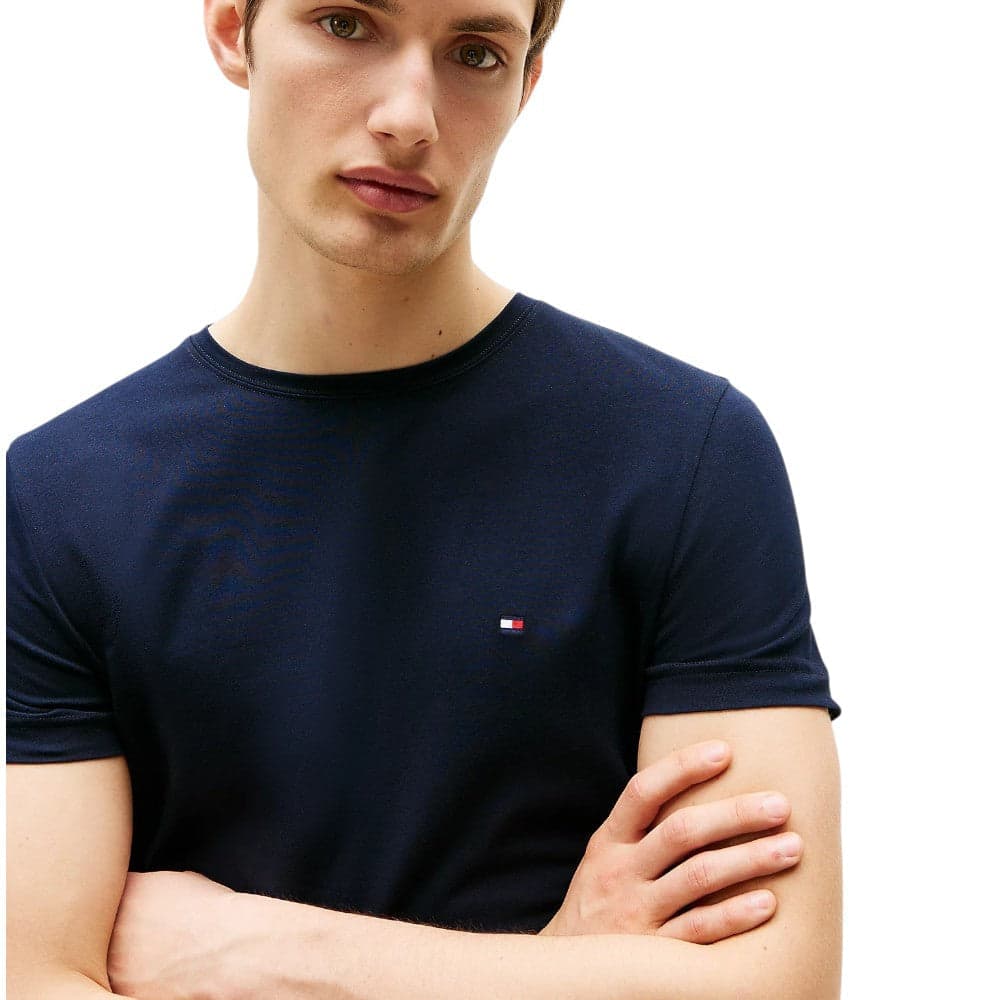 Tommy Hilfiger t-shirt blu flex stretch slim MW0MW27539DW5 T-shirt Tommy Hilfiger
