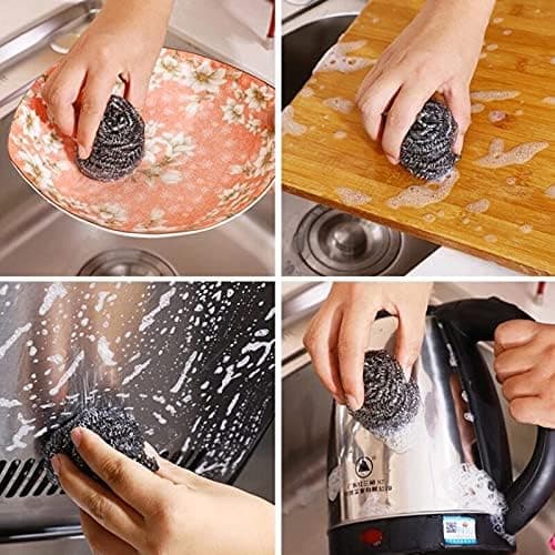 Spugna da cucina in acciaio abrasiva da 40 grammi in Piumini da spolvero La Zappa - Altamura, commercioVirtuoso.it
