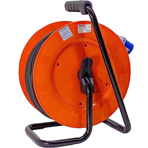 Avvolgicavo industriale IP44 - 2 prese CEE, 1 presa Schuko - 30 metri 220V - Cavo in Neoprene H07Rn-f in Bobine per cavo Elettrowatt - San Severino Marche, commercioVirtuoso.it