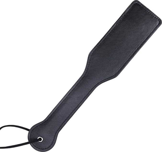 Sculacciatore 32 cm Premium paddle nero Bondage BDSM Fetish Fetish pelle in prodotto Erosdom - Palmi, commercioVirtuoso.it