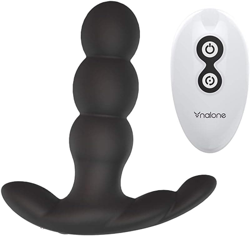 Nalone Pearl vibratore prostatico anale rotante nero telecomando USB waterproof in prodotto Erosdom - Palmi, commercioVirtuoso.it