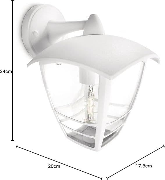 PHILPS - CREEK APPLIQUE LANTERNA DOWN ALLUMIN. BIANCO in Lampade da parete Stockdoc - Terni, commercioVirtuoso.it