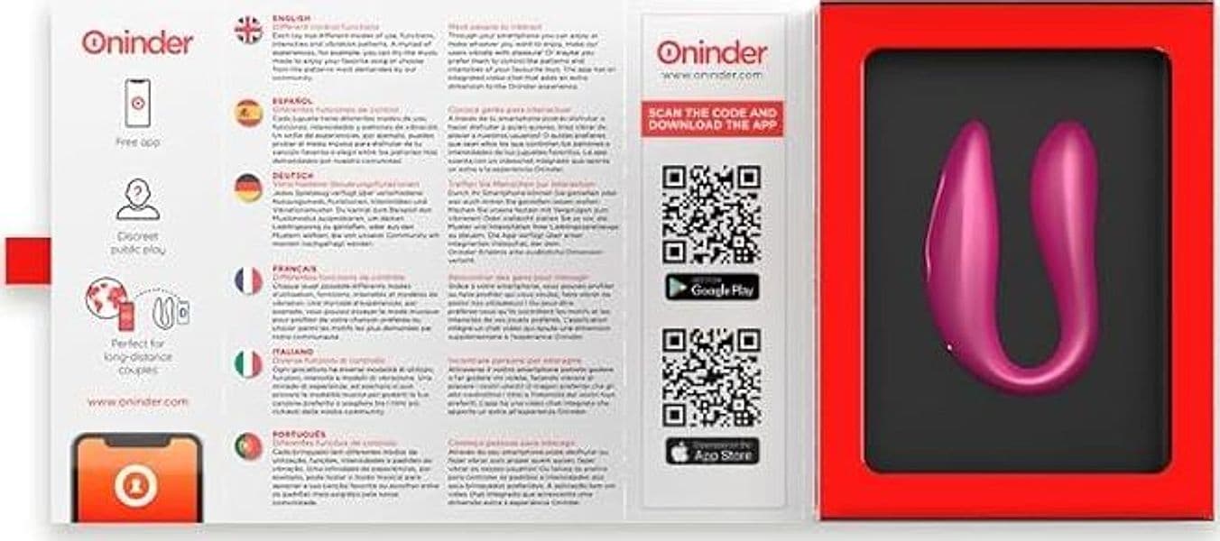 Oninder Lisboa stimolatore punto G e clitoride rosa controllo app bluetooth in prodotto Erosdom - Palmi, commercioVirtuoso.it