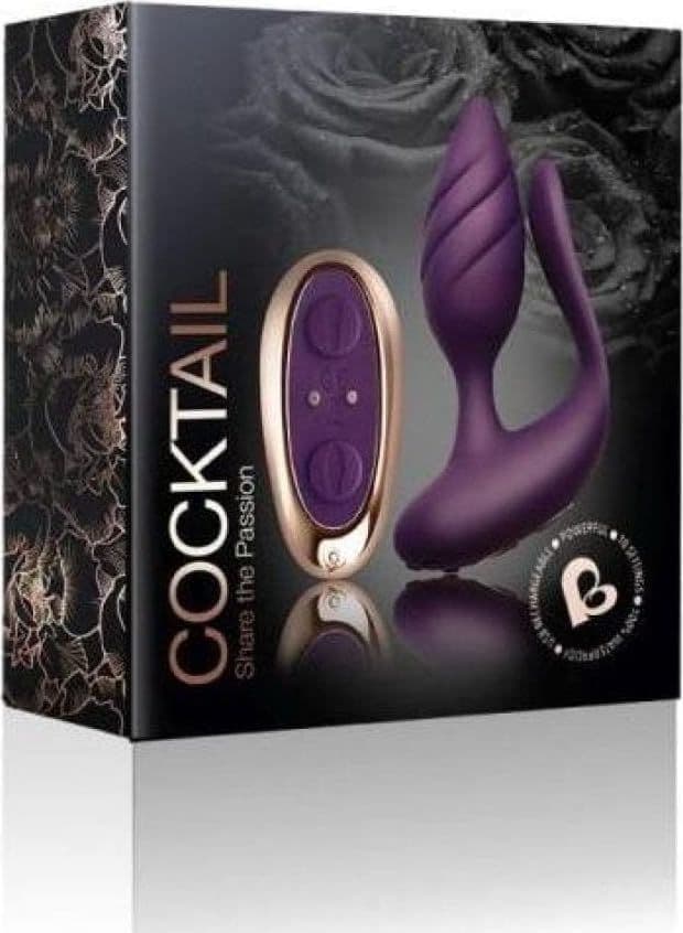 Cocktail plug anale potente con spina 10 X vibrazioni viola telecomando USB IPX7 in prodotto Erosdom - Palmi, commercioVirtuoso.it